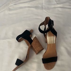 Dolce Vita Black 4inch block cork heal with toe strap